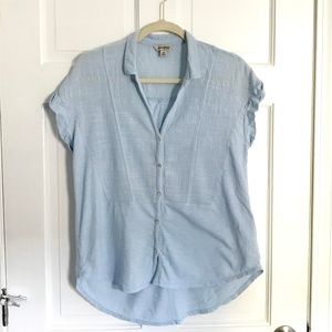 Lucky Brand Classic Blue Button Down Top